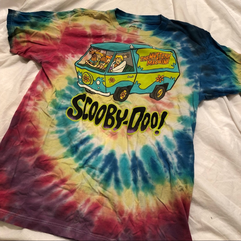 Hot topic Scooby Doo mystery van tie dye shirt